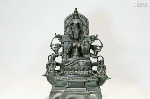 Chinese Early Period Bronze Tara Statue