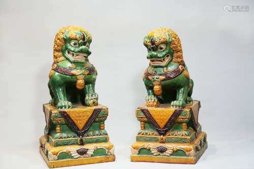 Chinese Pair Of Ming Dynasty Lions