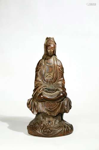 Chinese Agarwood Bodhisattva Statue