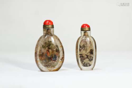 Chinese Pair Of Exquisite Snuff Bottles