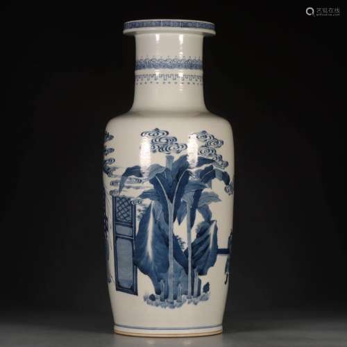 Chinese Old Collection Blue And White Porcelain Bottle