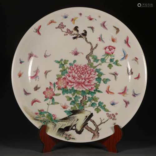 Chinese Qing Dynasty Yongzheng Period Famille Rose Porcelain Plate