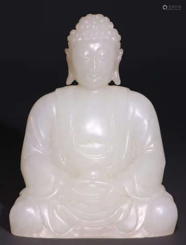 A HETIAN JADE VAIROCANA BUDDHA PENDANT