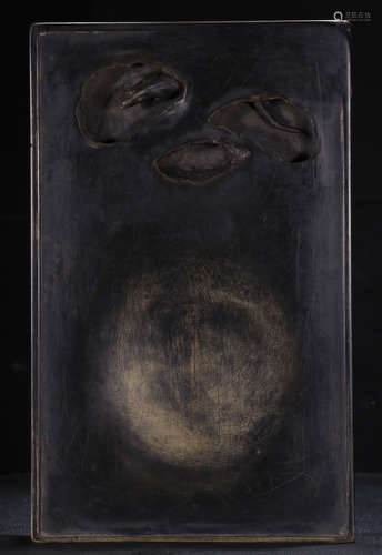 AN INK SLAB CARVED WITH POETRY