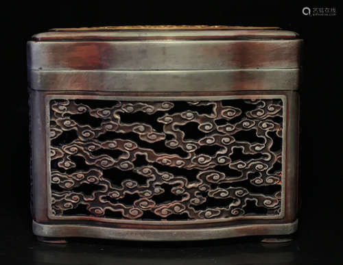 AN INK SLAB CARVED WITH PATTERN