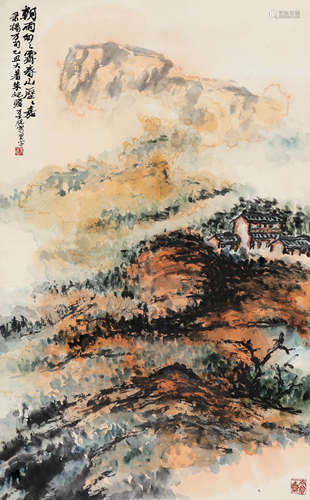 1892～1996 朱屺瞻  朝雨匆匆霁  绘画 镜心  设色纸本