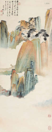 1916～2004 胡若思  蓬莱仙山图  绘画 立轴  设色纸本