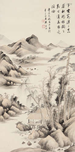1893～1972 吴华源  山居图  绘画 立轴  设色纸本