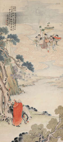 1852～1921 潘振镛  群仙图  绘画 立轴  设色纸本