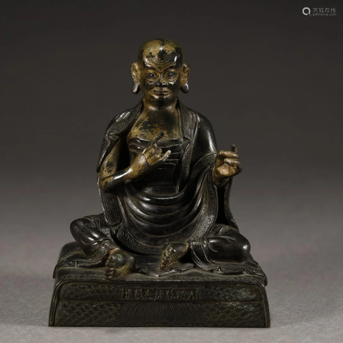 ANCIENT TIBETAN ALLOY COPPER BUDDHA STATUE