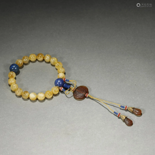 ANCIENT CHINESE YELLOW CRYSTAL BRACELET