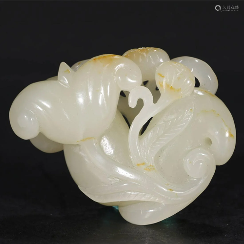 ANCIENT CHINESE WHITE JADE HANDLEBAR