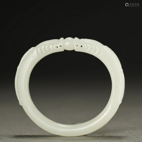 ANCIENT CHINESE WHITE JADE BRACELET