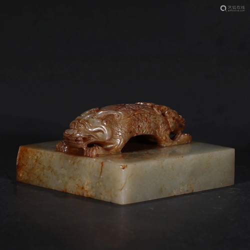 ANCIENT CHINESE HETIAN JADE SEAL