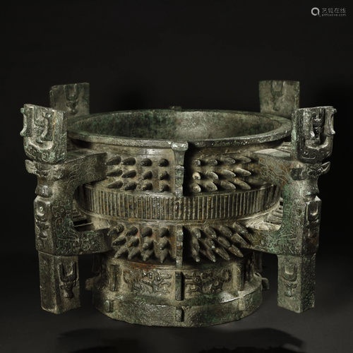 ANCIENT CHINESE BRONZE FOOD VESSEL