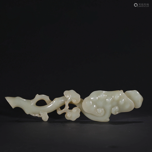 ANCIENT CHINESE WHITE JADE RUYI