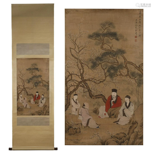 GAI QI,INK AND COLOUR ON SILK