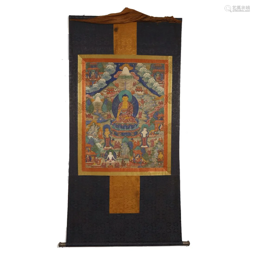 ANCIENT TIBETAN THANGKA