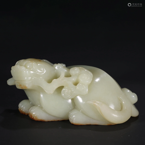 ANCIENT CHINESE WHITE JADE OX