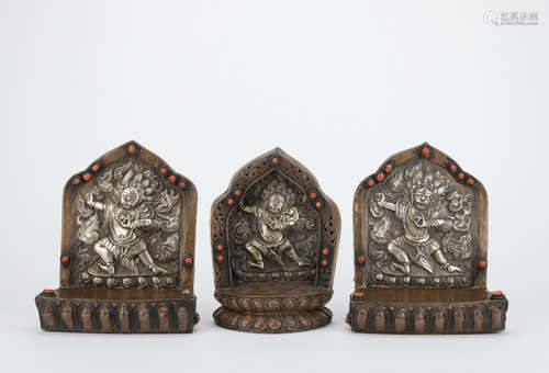 Qing dynasty silver the big black 1*set