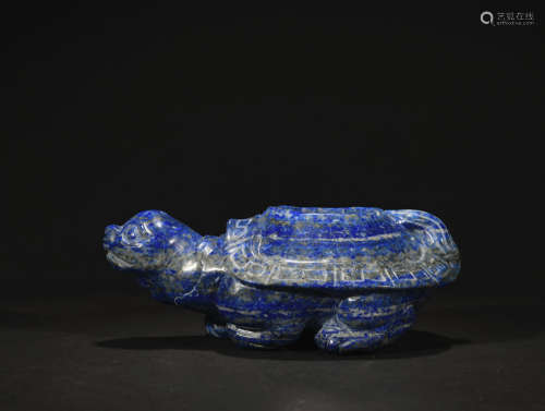 Qing dynasty lapis lazuli turtle ornament
