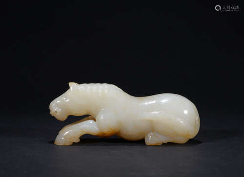 A jade horse ornament,Qing dynasty