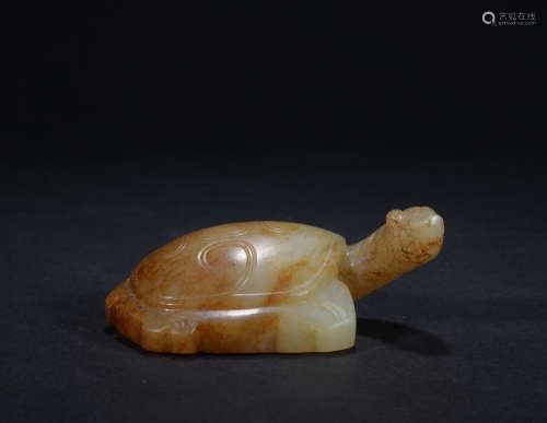 A jade turtle ornament,Qing dynasty
