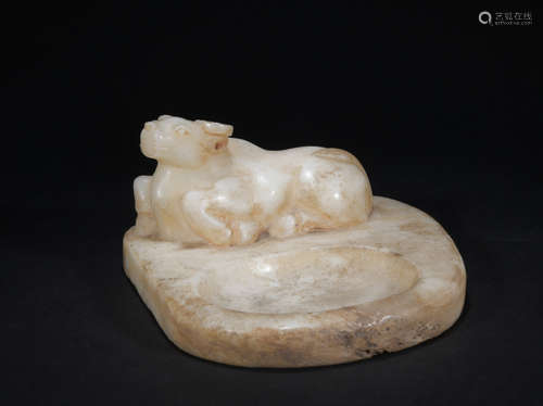 A jade beast Inkstone,Qing dynasty