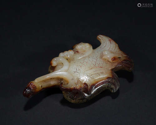 Qing dynasty jade wild goose ornament