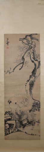 Ming dynasty Zhu da's deer painting