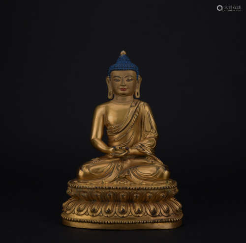 Ming dynasty gilt bronze statue of amitabha