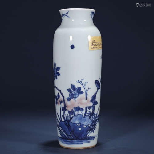 Qing dynasty blue and white bottle