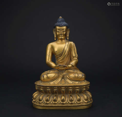 Ming dynasty gilt bronze statue of Amitabha