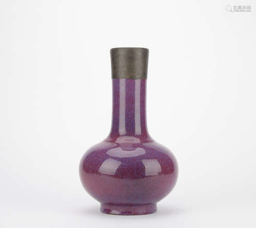 Qing dynasty purple glaze bottle