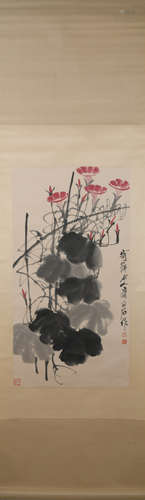 Modern Qi baishi's flower painting