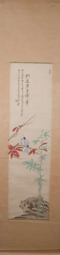 Modern Zhang daqian's flower and bird painting