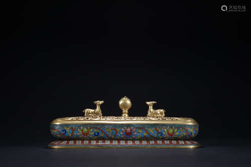 Qing dynasty cloisonne pomander with flowers pattern