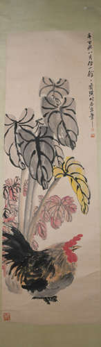 Modern Qi baishi's flower and bird painting