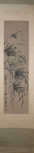 Qing dynasty Zheng banqiao's orchid painting