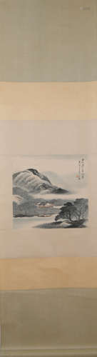 Qing dynasty Wu shixian's landscape painting