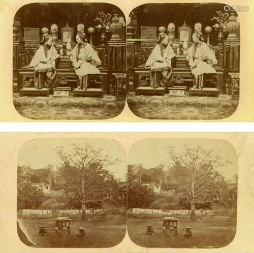 罗西耶 1858-1859 罗西耶 中国系列立体照片（4张） 蛋白照片 / Albumen Print