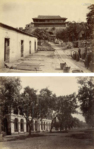 华芳照相馆 1870s 华芳照相馆 广州北门/沙面租界建筑 蛋白照片 / Albumen Print