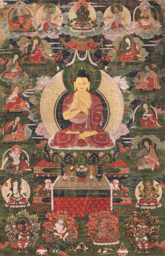 18-19世纪 释迦牟尼佛唐卡