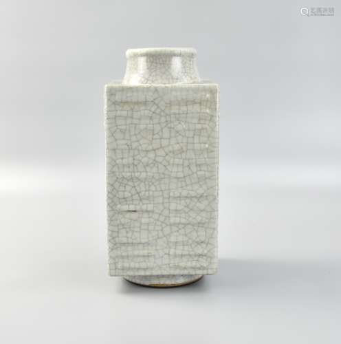 Chinese Ge Glazed Cong Vase w / Guangxu Mark