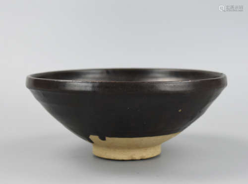 Chinese Henan Ware Black Glazed Bowl, Yuan Dynasty