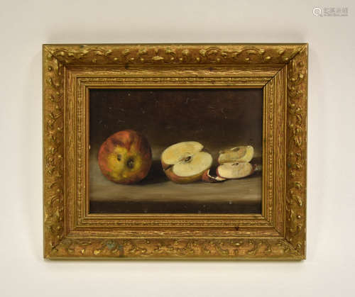 Gilt Frame Still Life Painting, Oil on Wood Panel