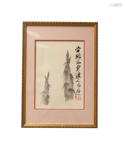 Chinese Painting of Bamboo, Qi Bai Shi(1864 -1957)