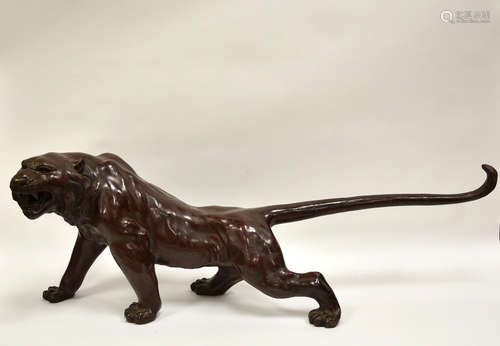 A Japanese Bronze Tiger, Meiji Period