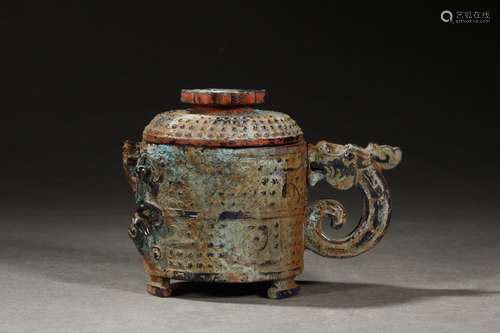 A Chinese Glass Ware Dragon Censer