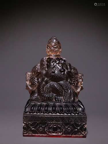 A Chinese Crystal Buddha&Dragon Seal